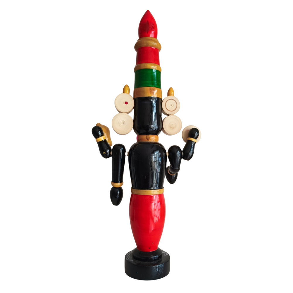 Divine Radiance of Lord Balaji Etikoppaka Wooden Idol Lacquerware   Etikoppaka Lacquerware