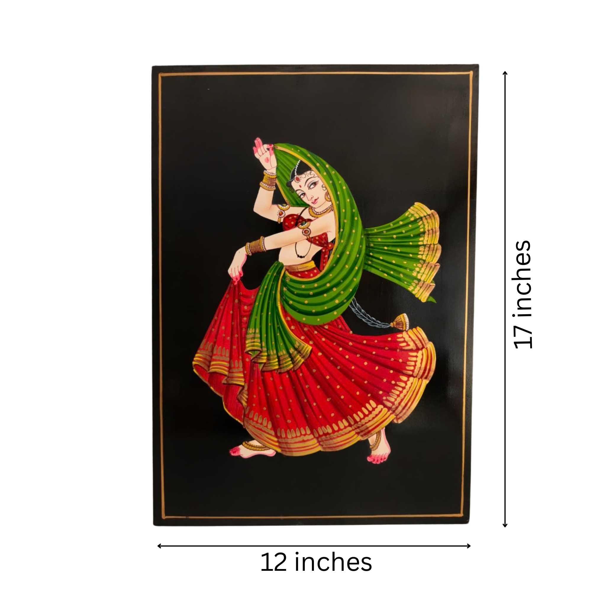Graceful Indian dancer in Nirmal painting
