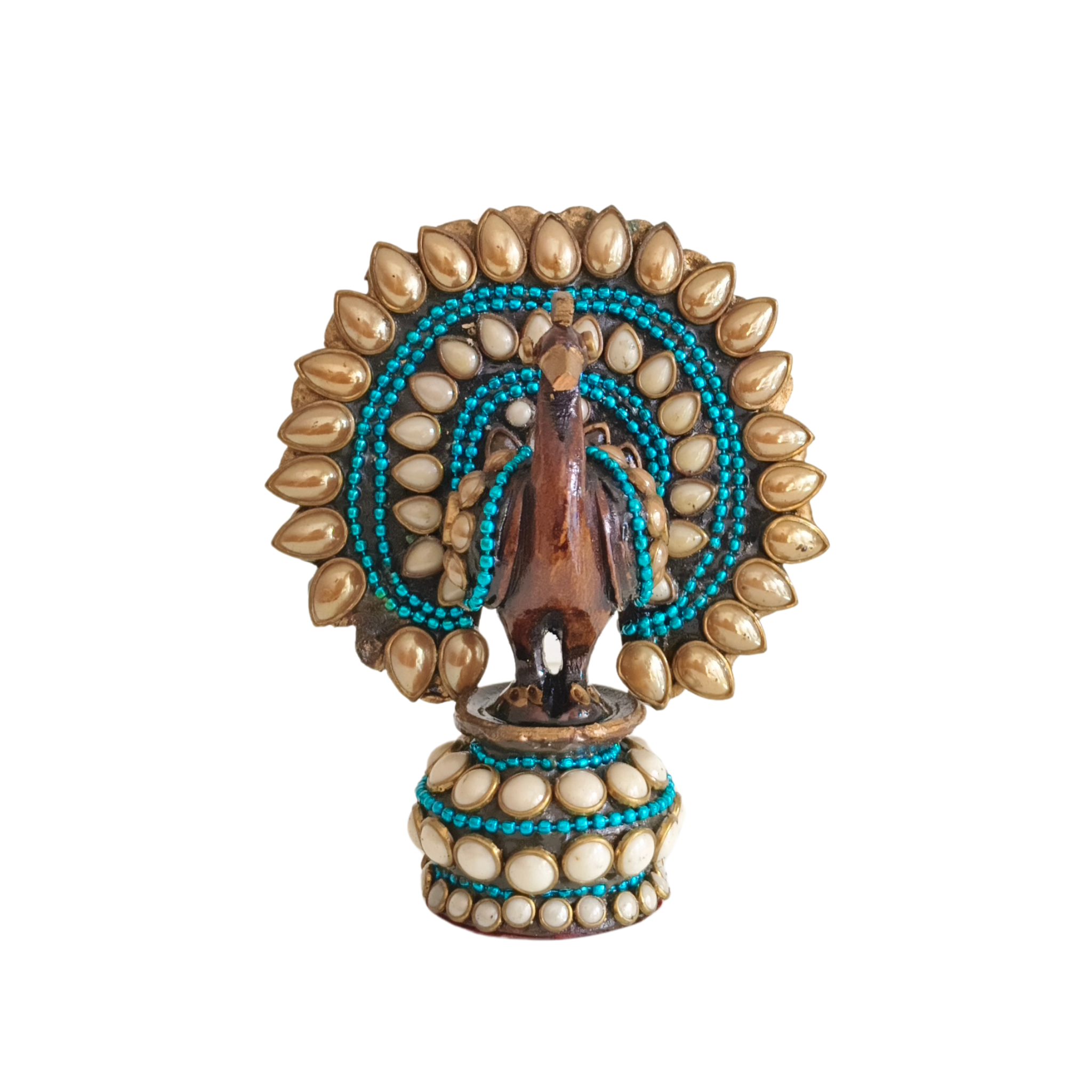 Traditional Indian Style Adorned Peacock Showpiece