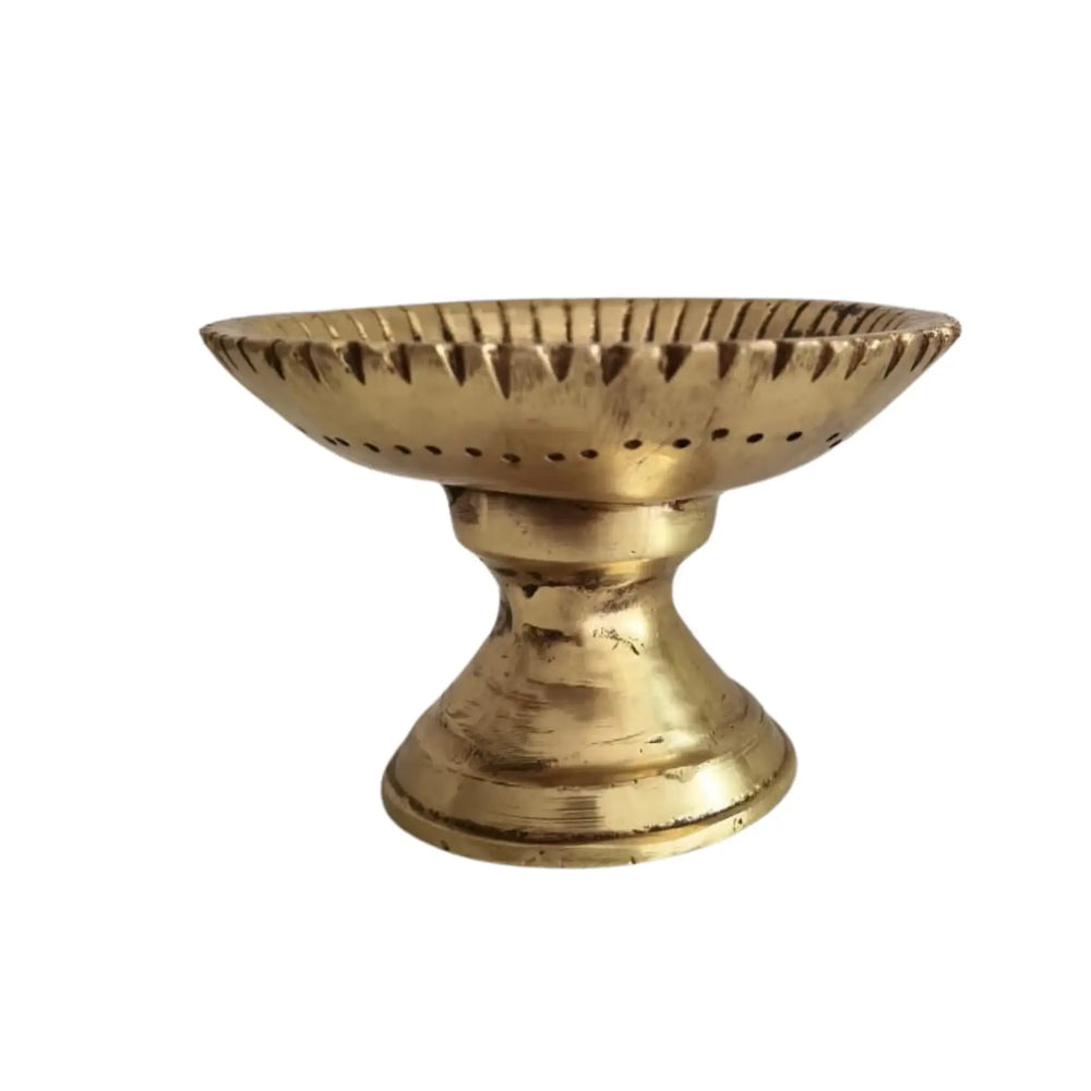 Brass Pooja Plate with Base – Multipurpose Plate   Brass Ware