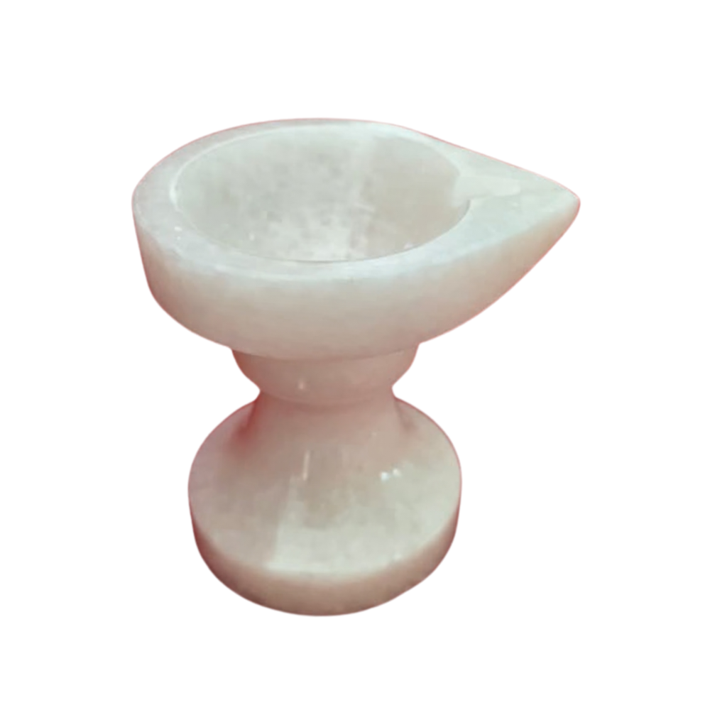 Handcrafted Marble Deepam/DIyas-Perfect for Puja & Home Decor   Marble Soft Stone