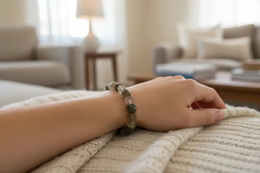 Multi-Stone Dragon Vein Agate Crystal Bracelet   Fashion