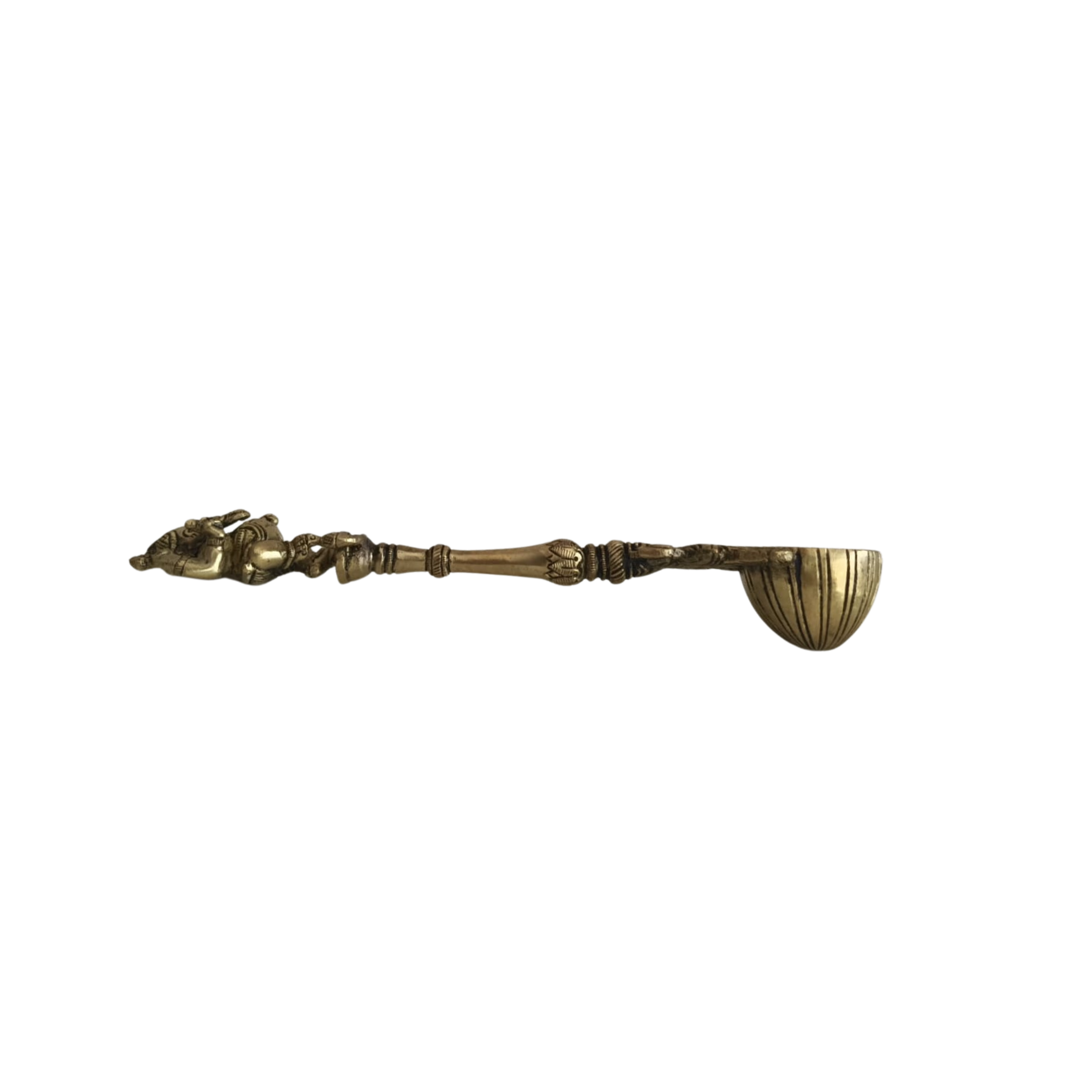 Brass Aarti Spoon Diya Lamp with Long Handle | Traditional Pooja Accessory