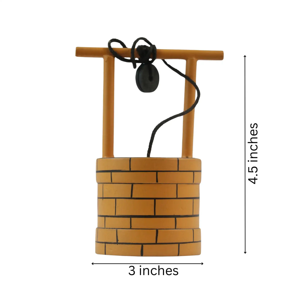 Rustic tiny well for shelf display