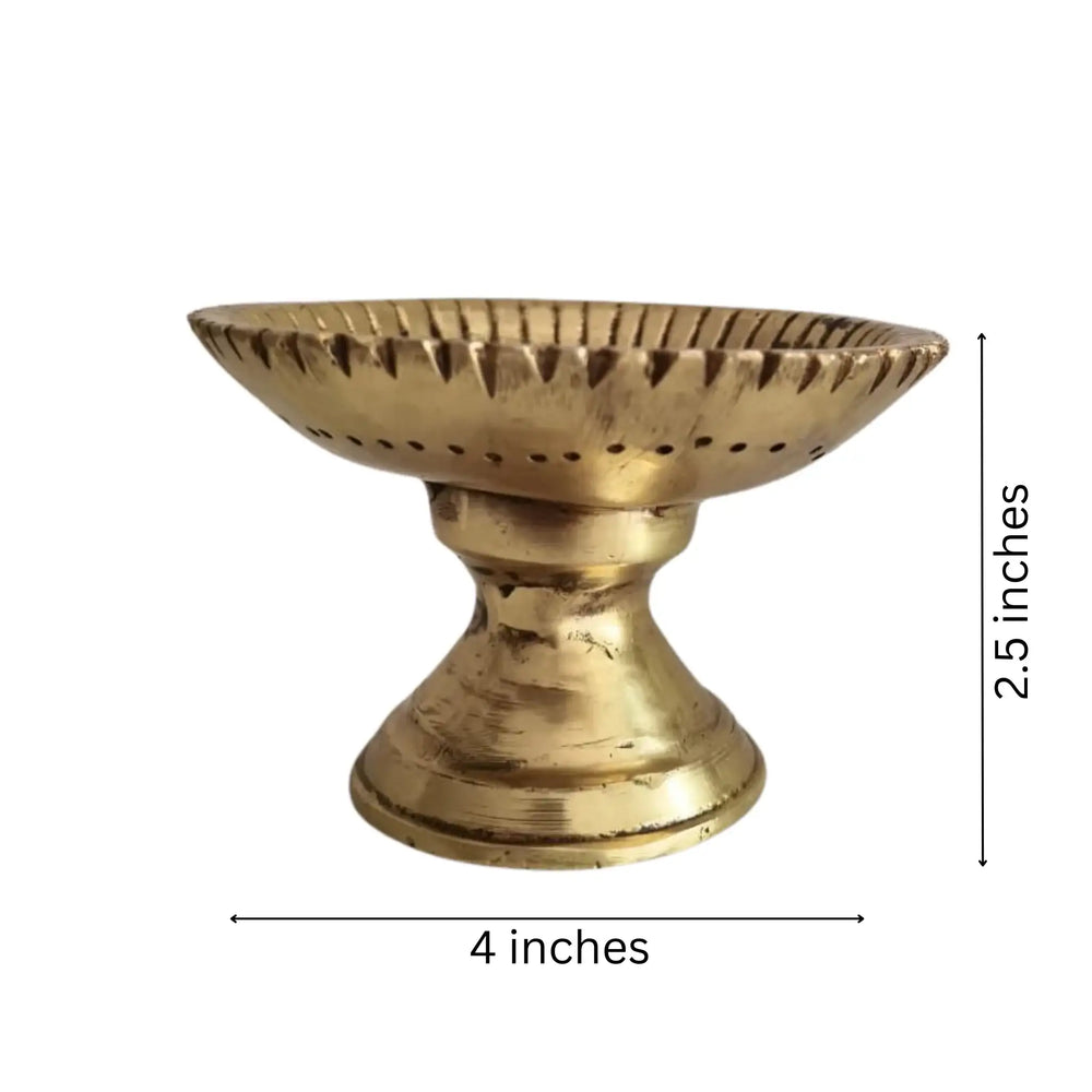 Brass Pooja Plate with Base – Multipurpose Plate   Brass Ware