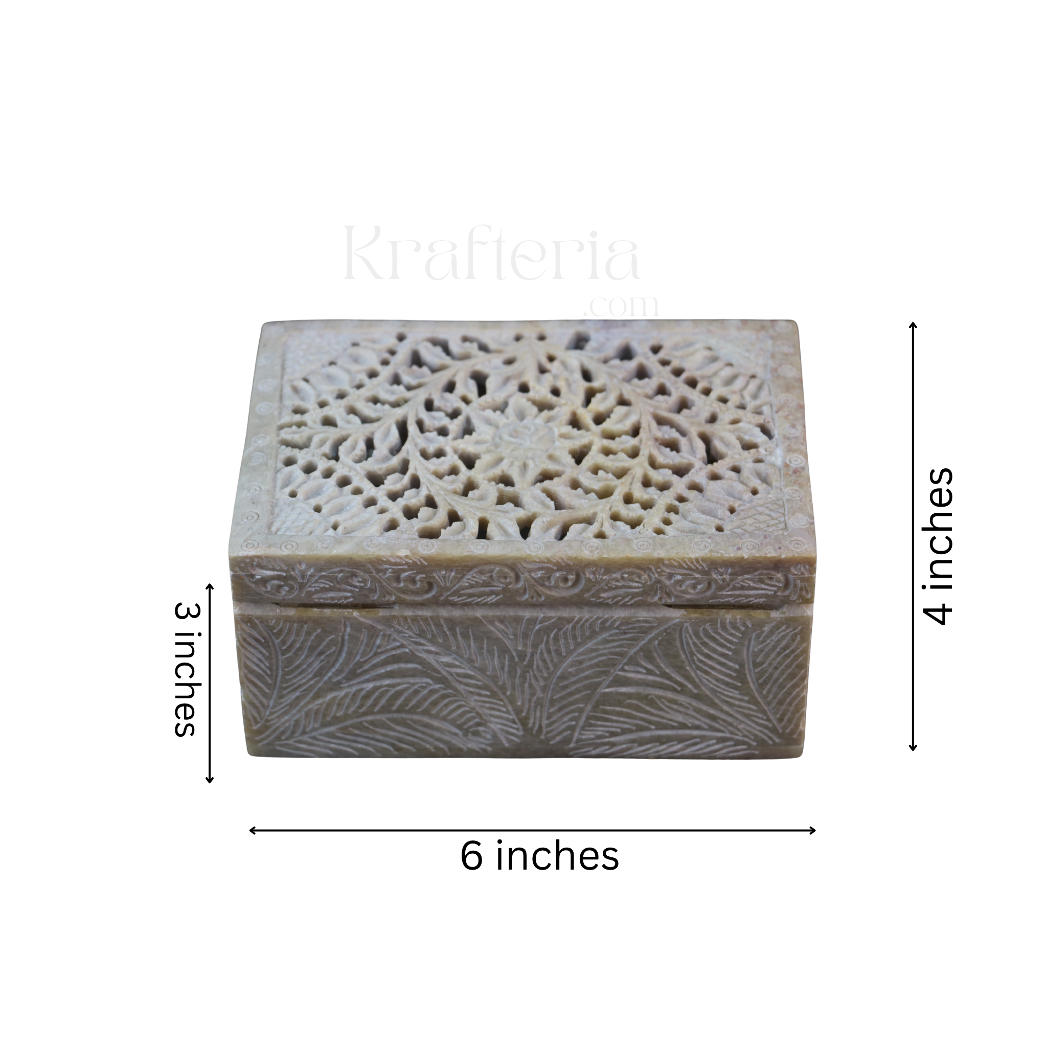 Jewellery Box with Jali Carving – Artisan Indian Handicraft