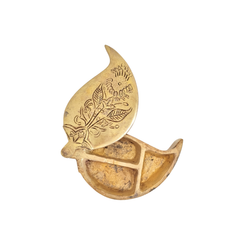 Brass Mango (Paisley) Shaped Decorative Box - Engraved Storage