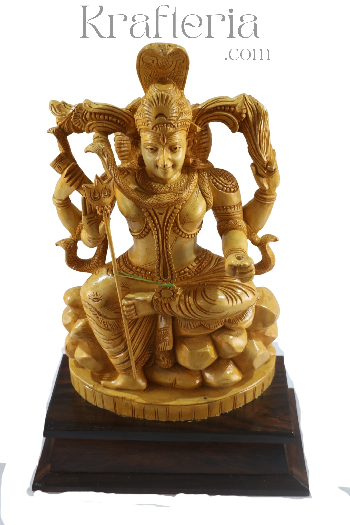Beautiful God Shiva Wood Statue – Spiritual Wooden Masterpiece