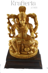 Beautiful God Shiva Wood Statue – Spiritual Wooden Masterpiece