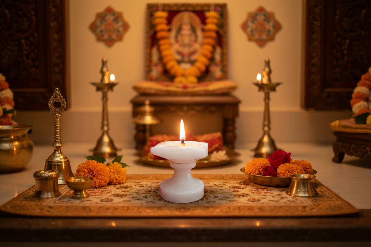 Handcrafted Marble Deepam/DIyas-Perfect for Puja & Home Decor   Marble Soft Stone