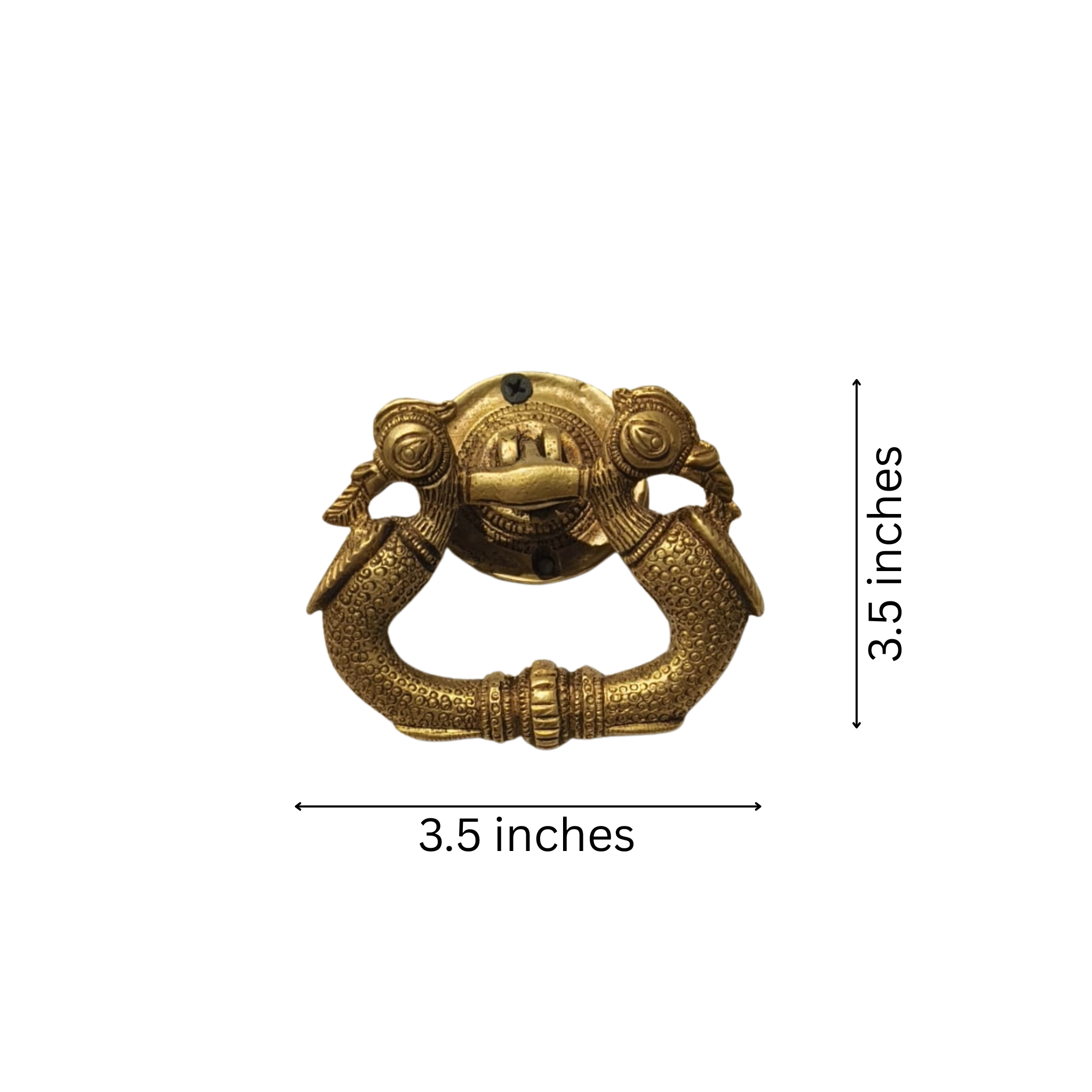 Elegant Brass Peacock Door Pull Handle - Traditional Cabinet Hardware