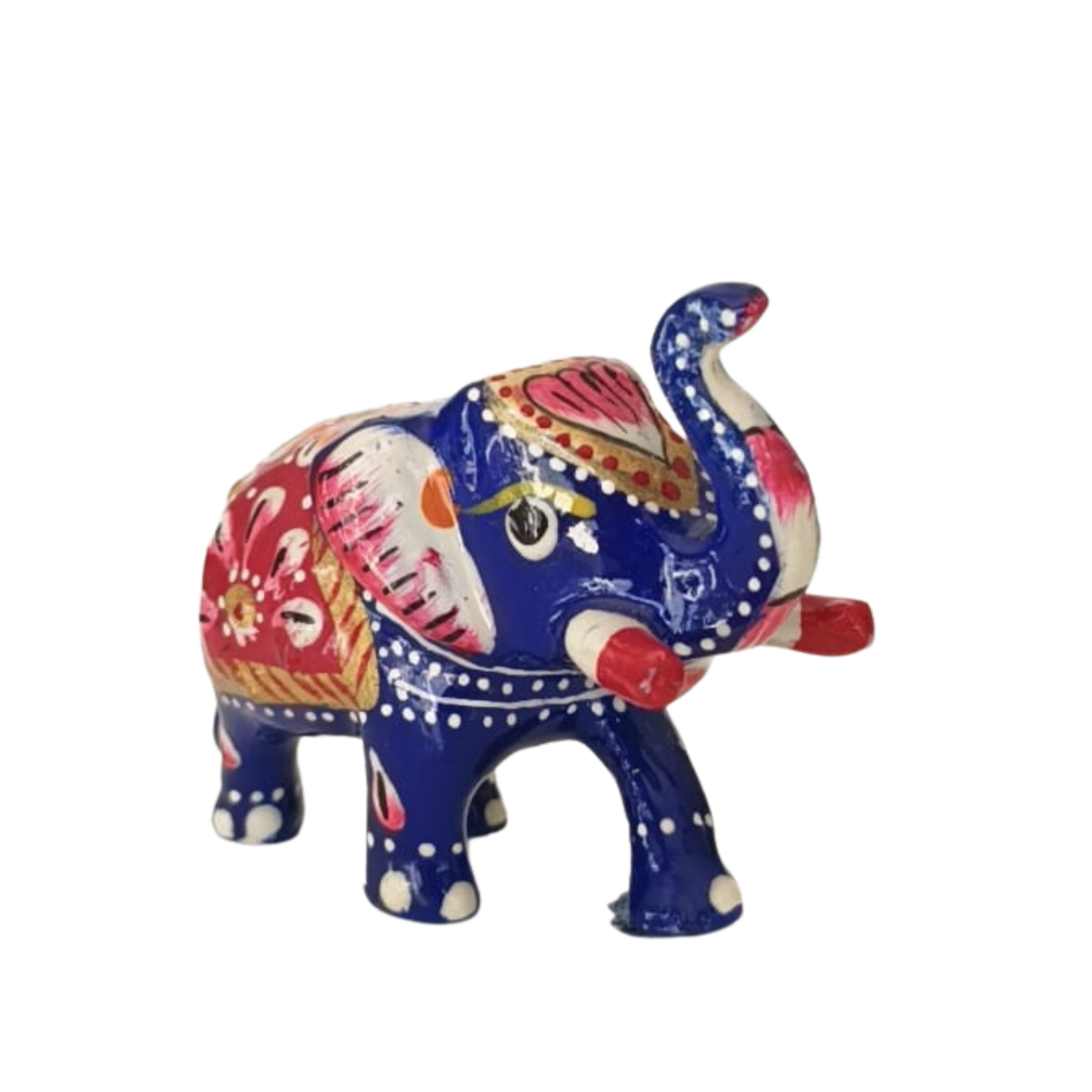 Colorful Hand-Painted Metal Elephant Pair – Traditional Craft