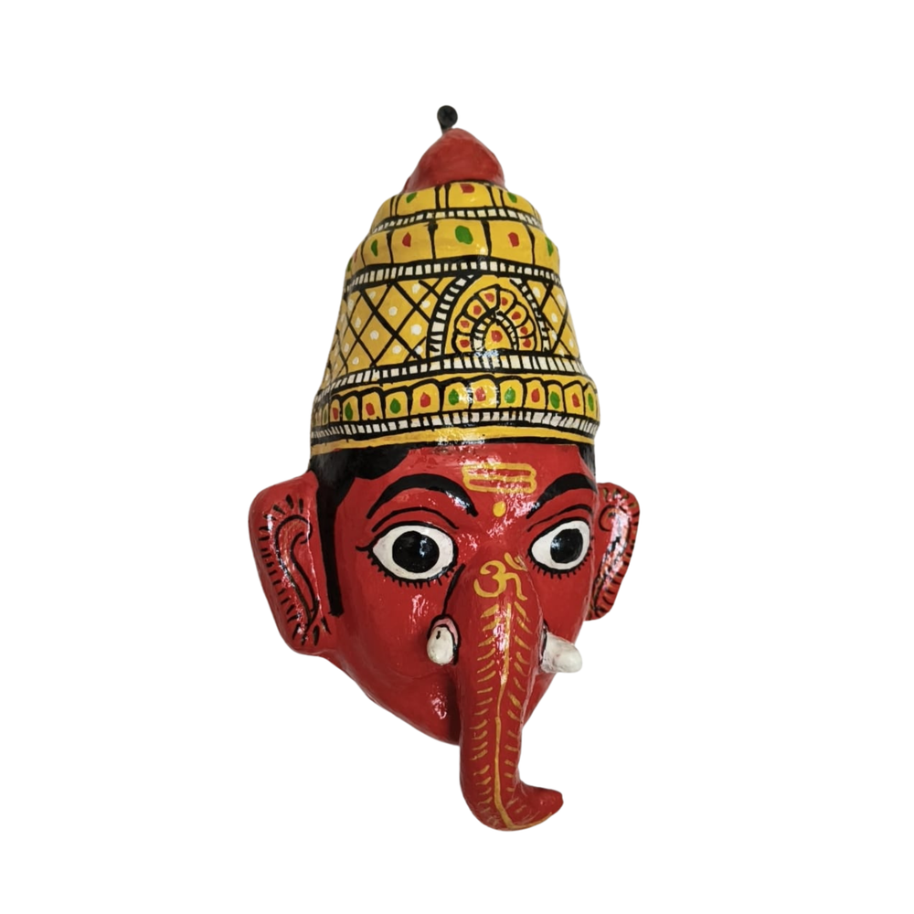 Handcrafted Ganesha Mask Wall Hanging – Cheriyal Art Decor   wall decor