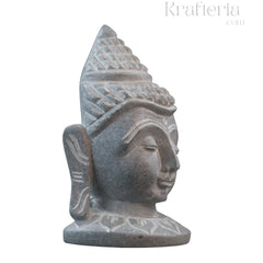 Hand-Carved Buddha Face – Soft Stone Meditation Decor