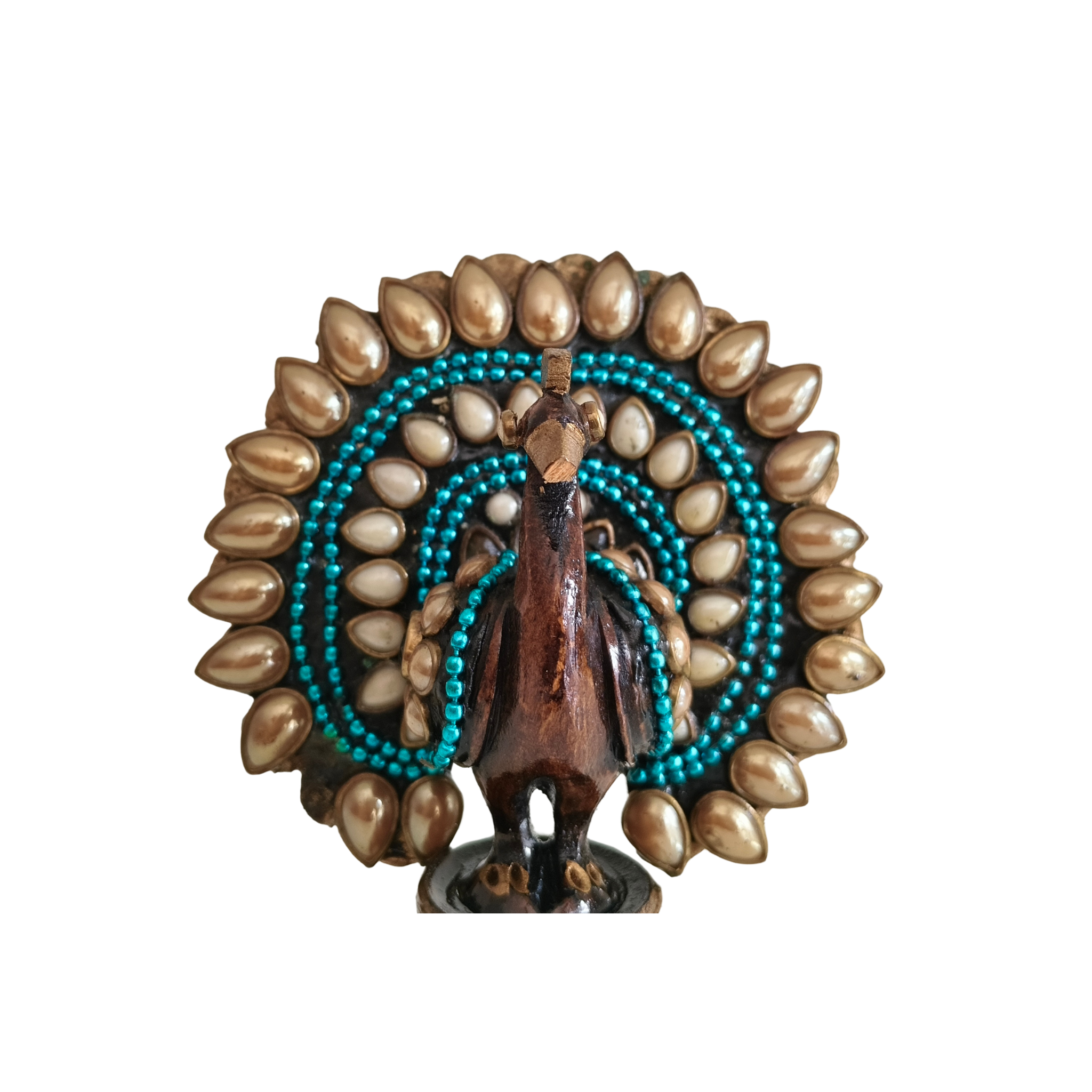 Traditional Indian Style Adorned Peacock Showpiece