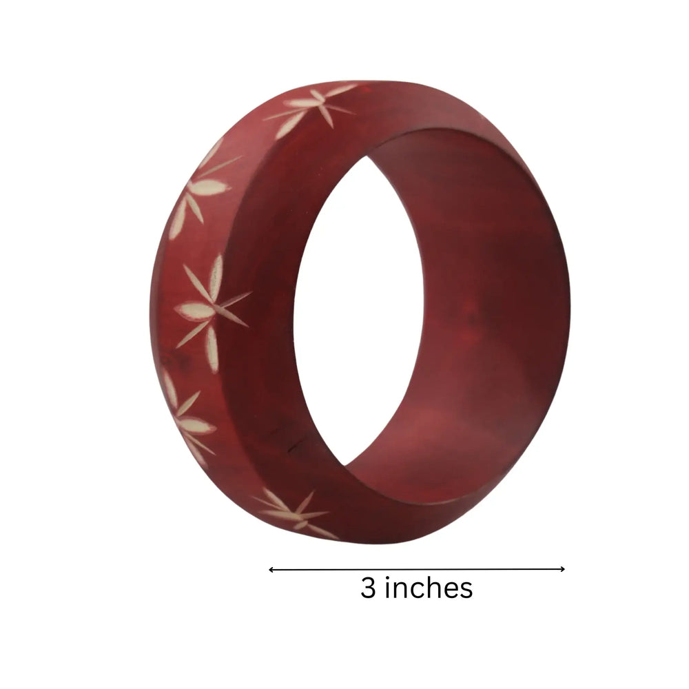 Classic wooden bangles with handmade craftsmanship