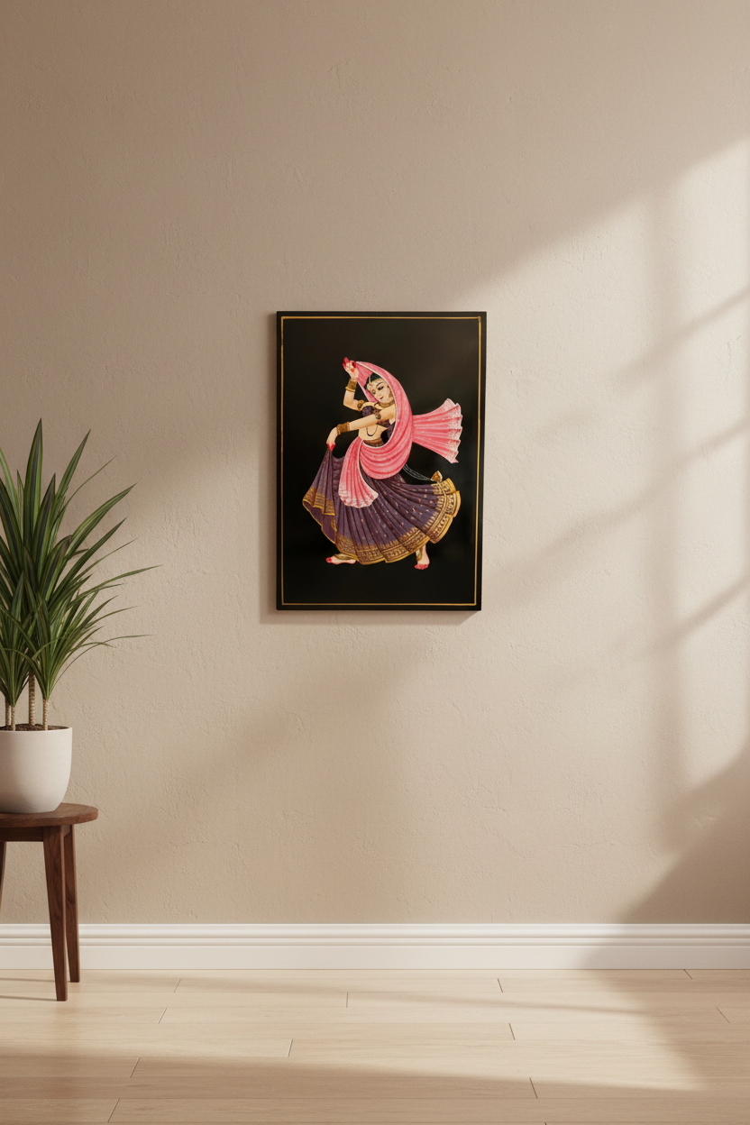 Indian Dancer Wall Art – Nirmal Painting   Paintings