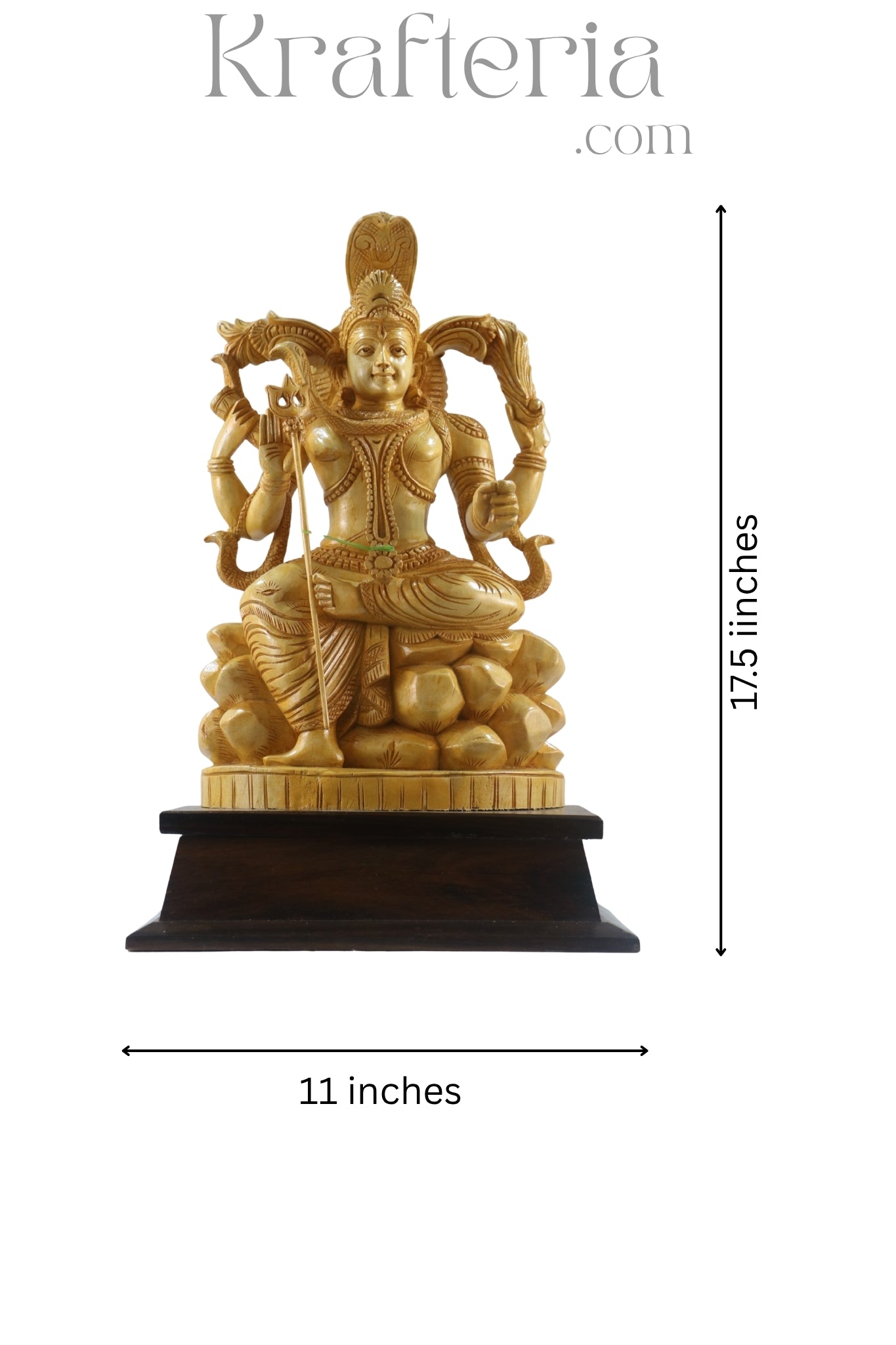 Beautiful God Shiva Wood Statue – Spiritual Wooden Masterpiece
