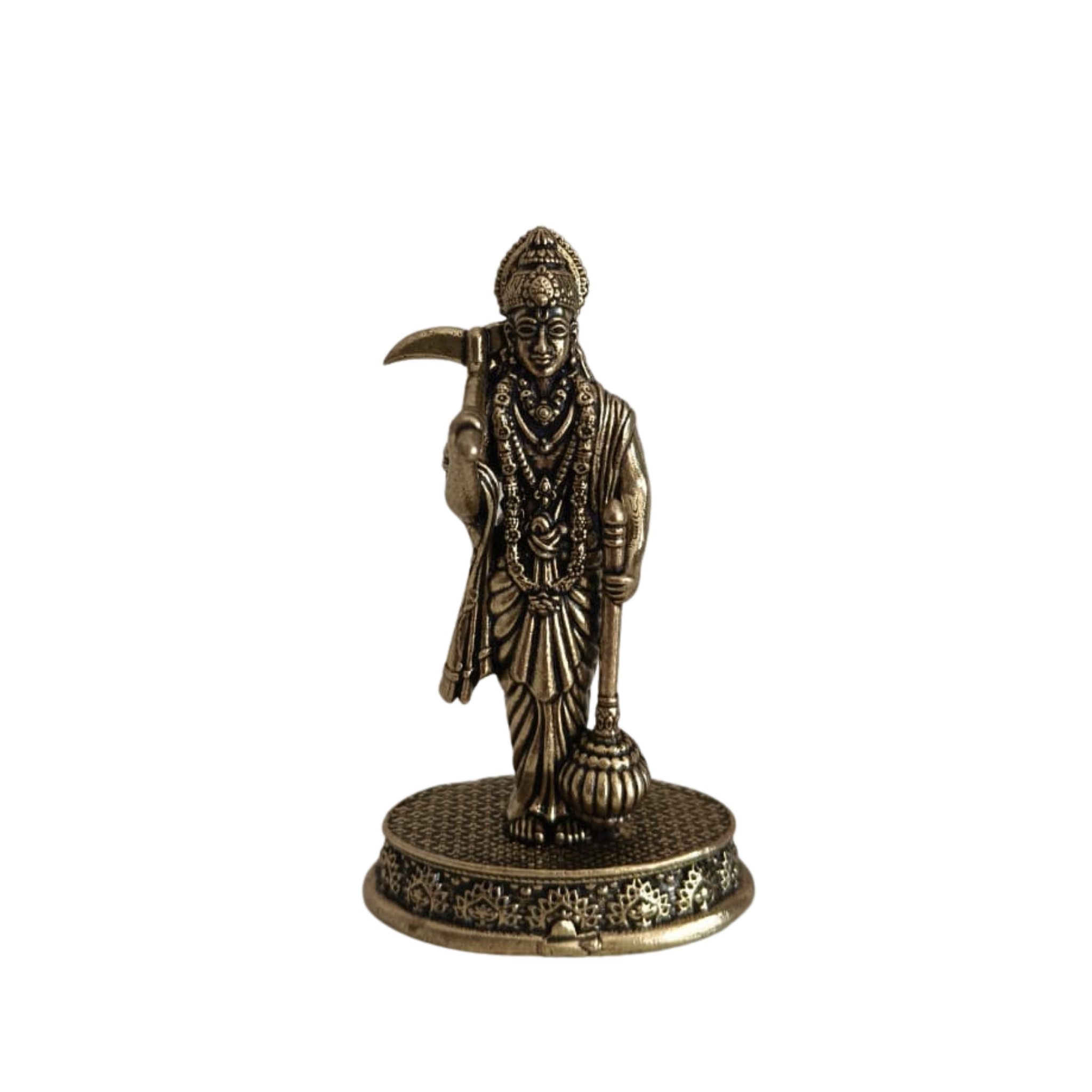 Exquisite Brass Idol of Lord Hanuman with Gada