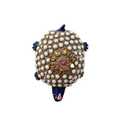 Metal Tortoise with Stone Meenakari | Decorative Feng Shui Figurine