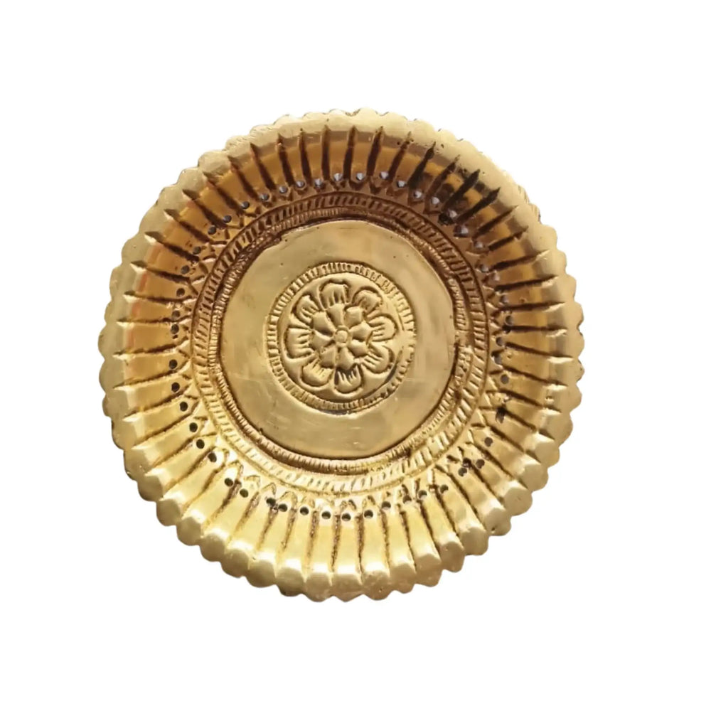 Brass Pooja Plate with Base – Multipurpose Plate   Brass Ware