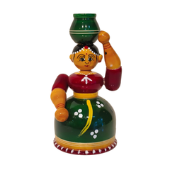 Grace in Simplicity  Hand-Turned Etikoppaka Wooden Figurine