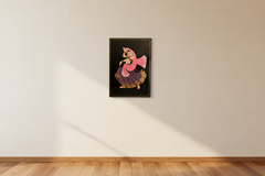 Traditional Nirmal painting of Indian dancer