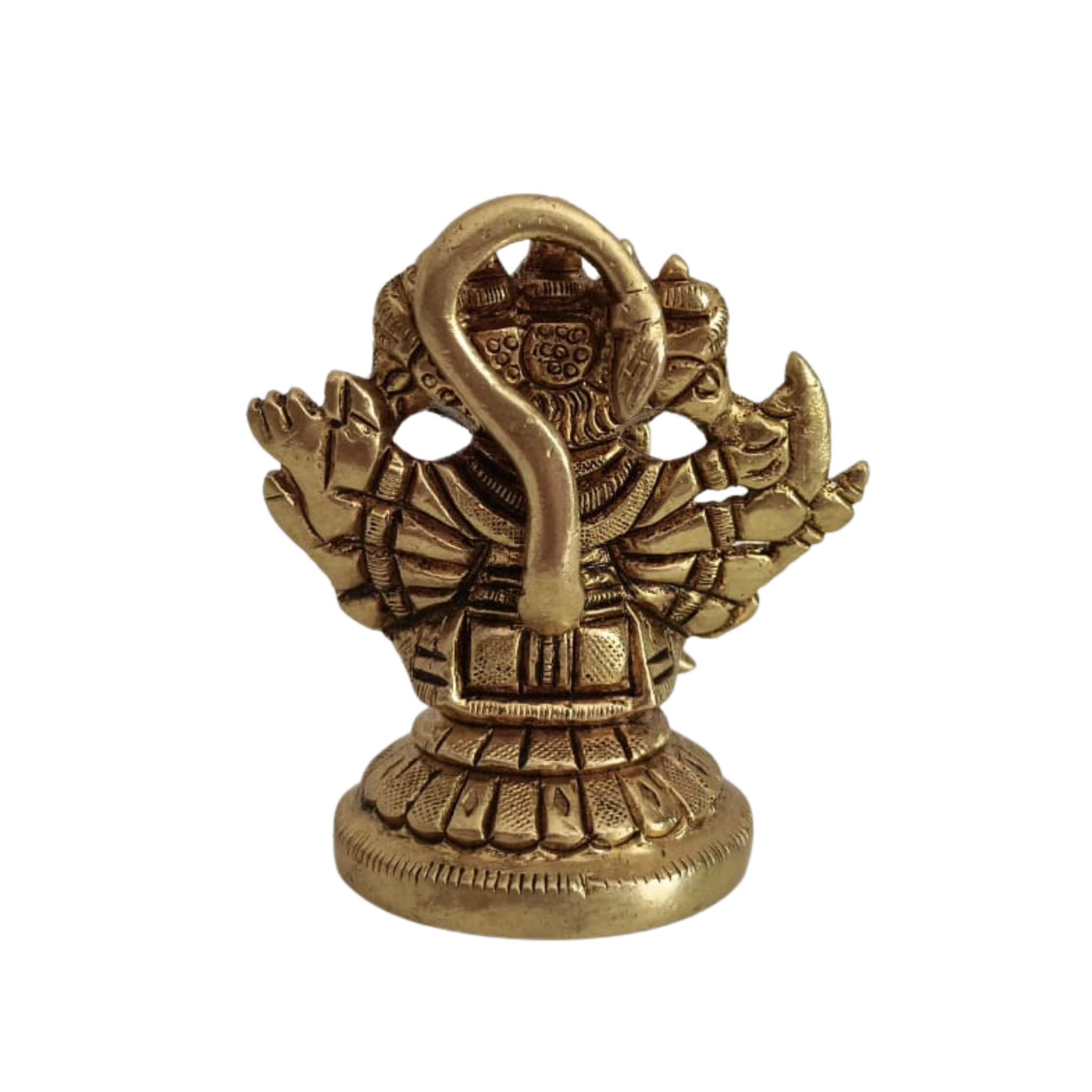 Brass Panchmukhi Hanuman Idol – Five-Faced Protector for Strength and Victory