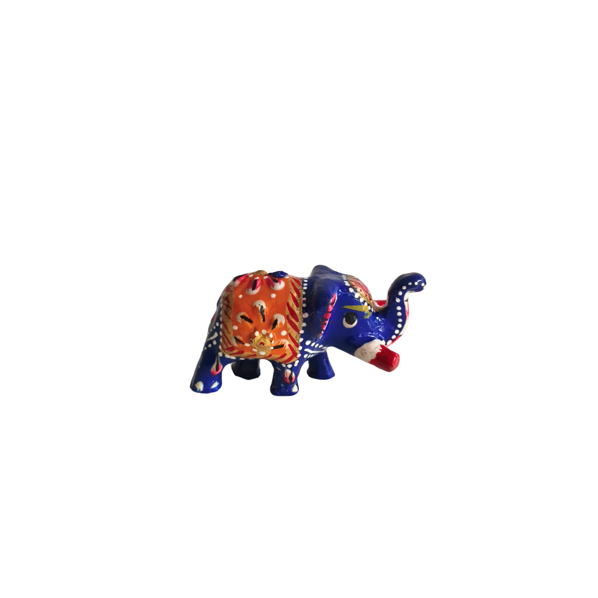 Elegant Hand-Painted Wooden Miniature Elephant