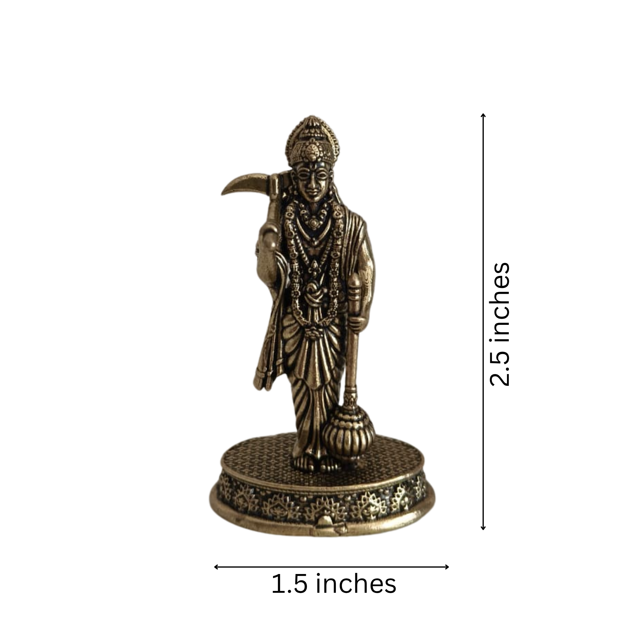 Exquisite Brass Idol of Lord Hanuman with Gada