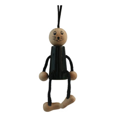 Eco-friendly wooden mouse hanging dolls with safe non-toxic paint