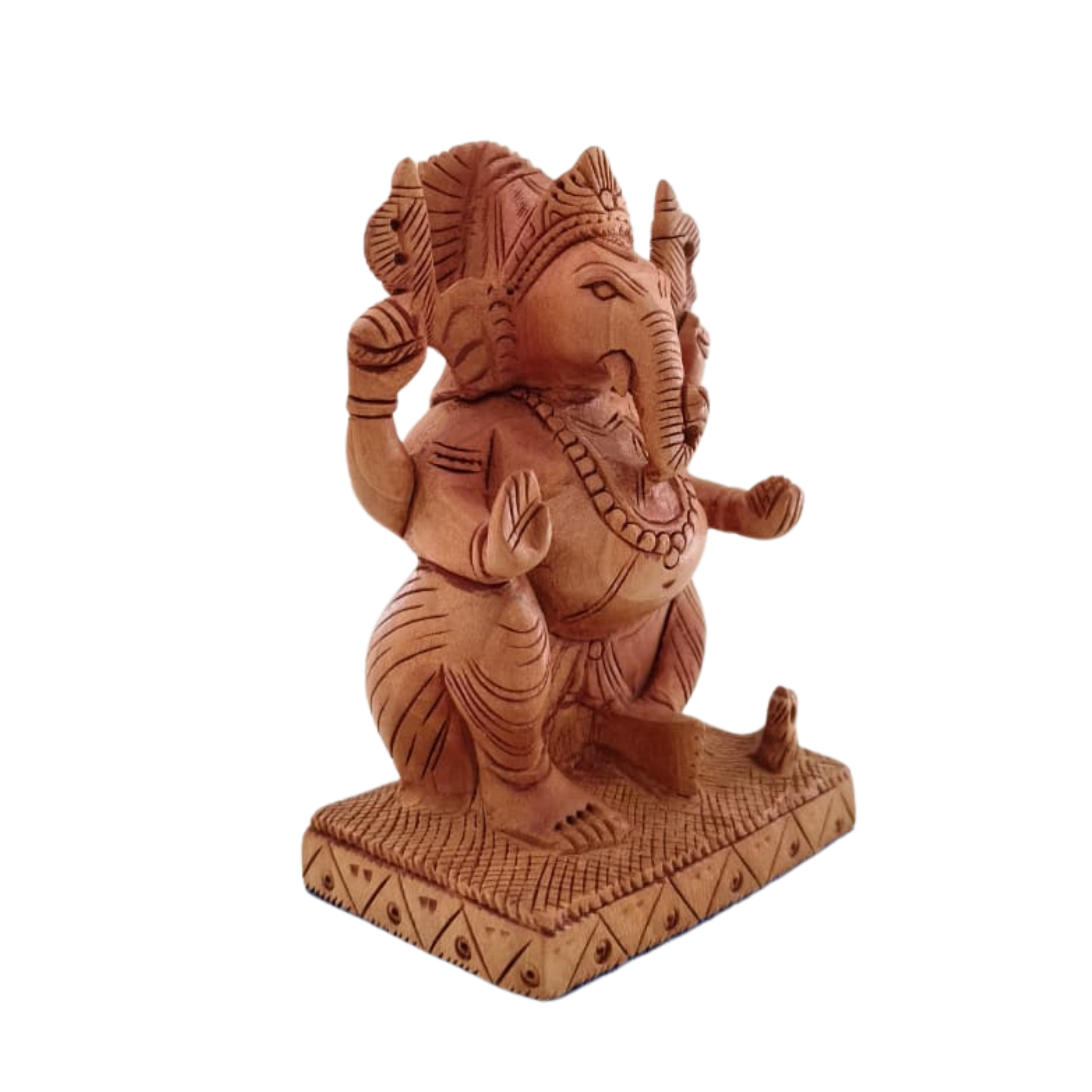 Handcrafted Lord Ganesh Idol with Crown | Decorative Spiritual Art