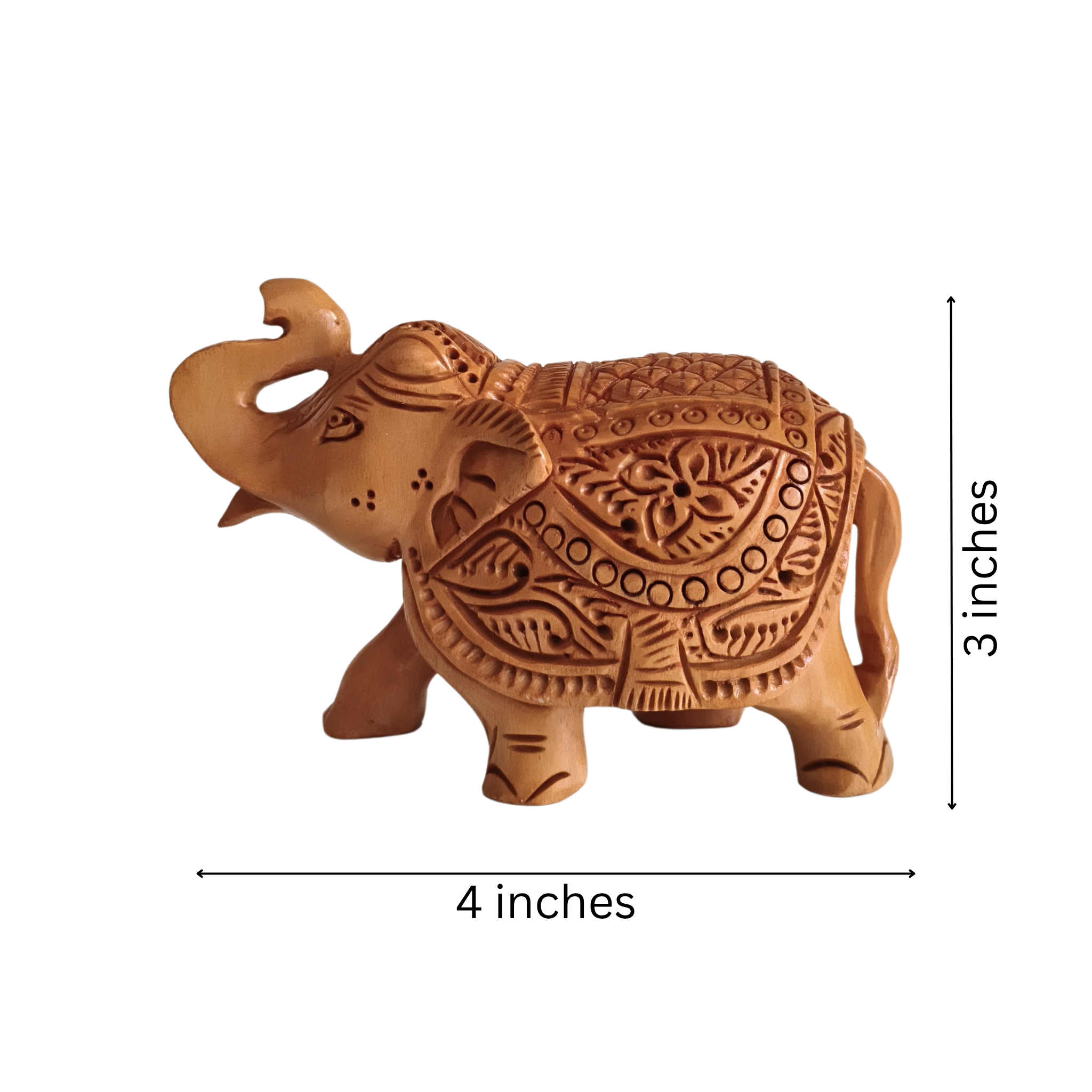 Hand-Carved Wooden Elephants – Artisan Decorative Sculptures