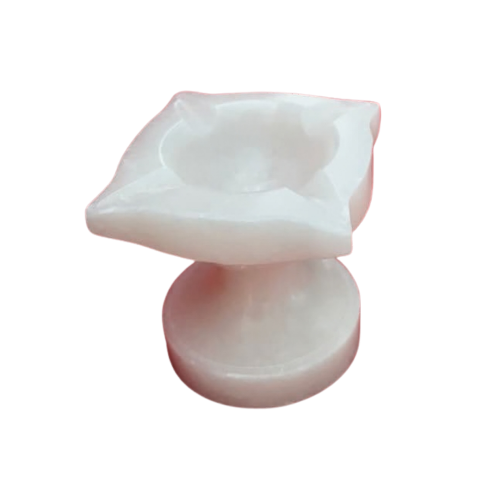 Handcrafted Marble Deepam/DIyas-Perfect for Puja & Home Decor   Marble Soft Stone