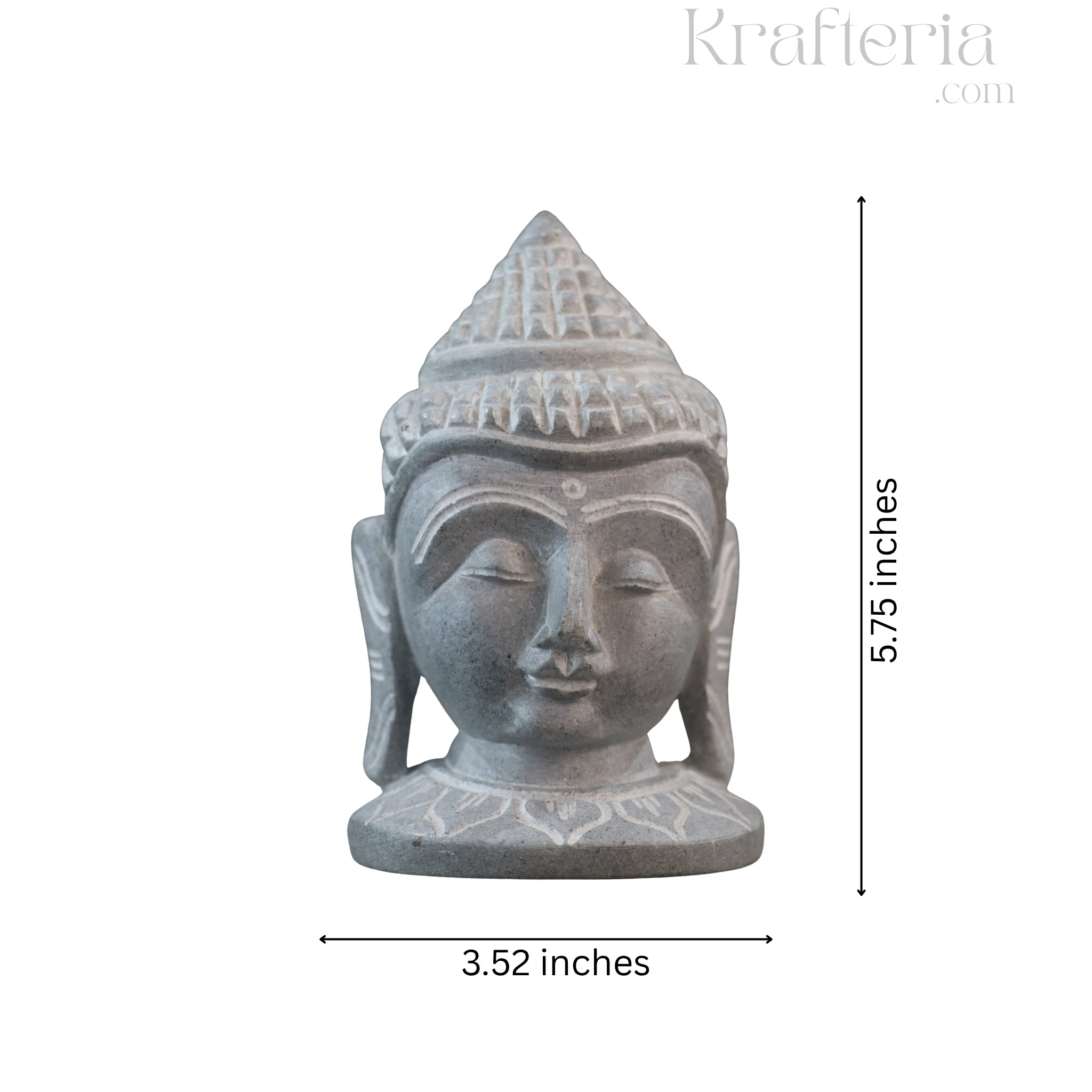 Hand-Carved Buddha Face – Soft Stone Meditation Decor