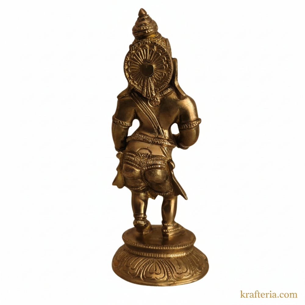 Traditional Lord Ganesha Playing Cymbals Altar Idol   Brass Artwork
