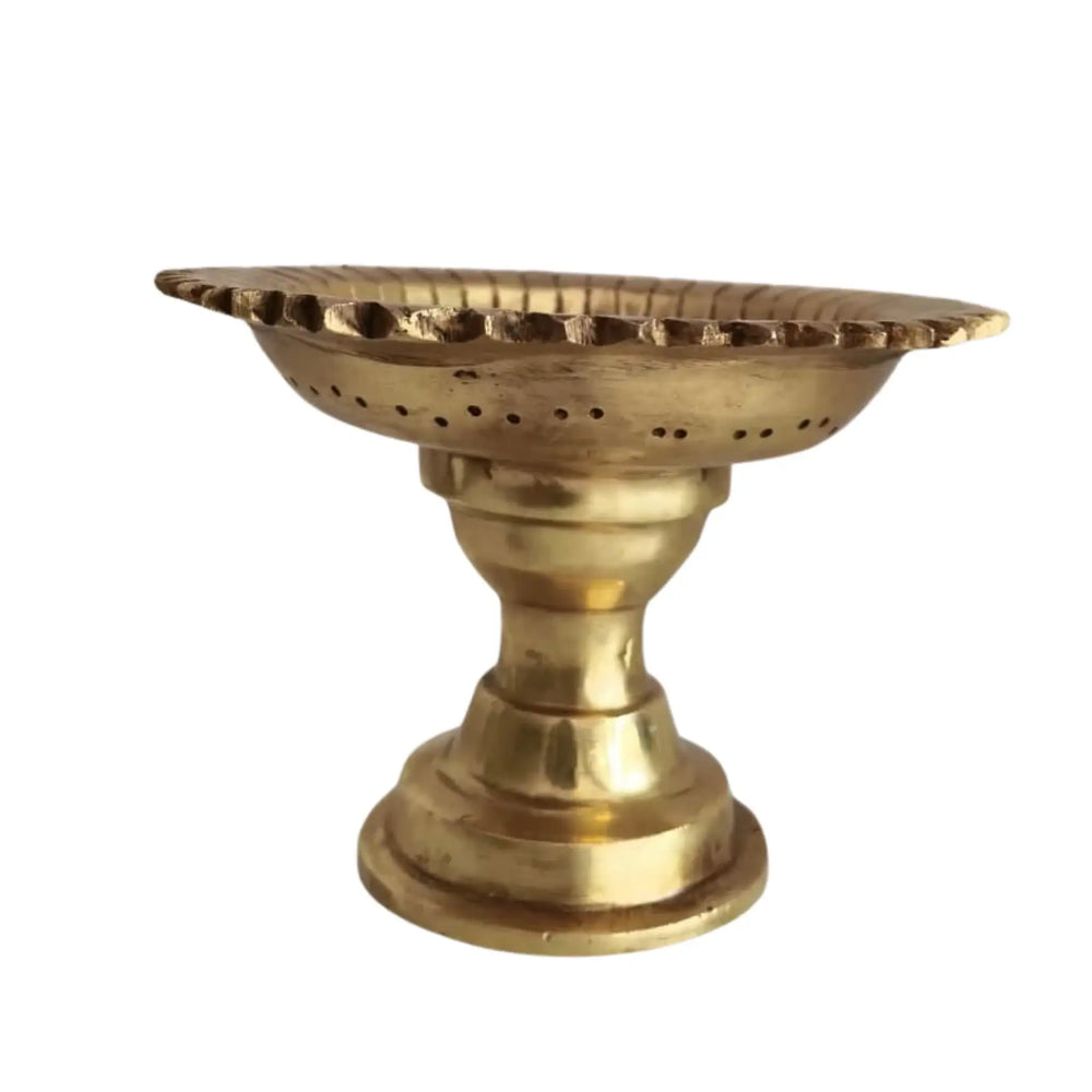 Brass Pooja Plate with Base – Multipurpose Plate   Brass Ware