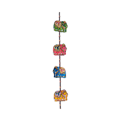 Artisanal Indian Leather Elephant Wall Hanging