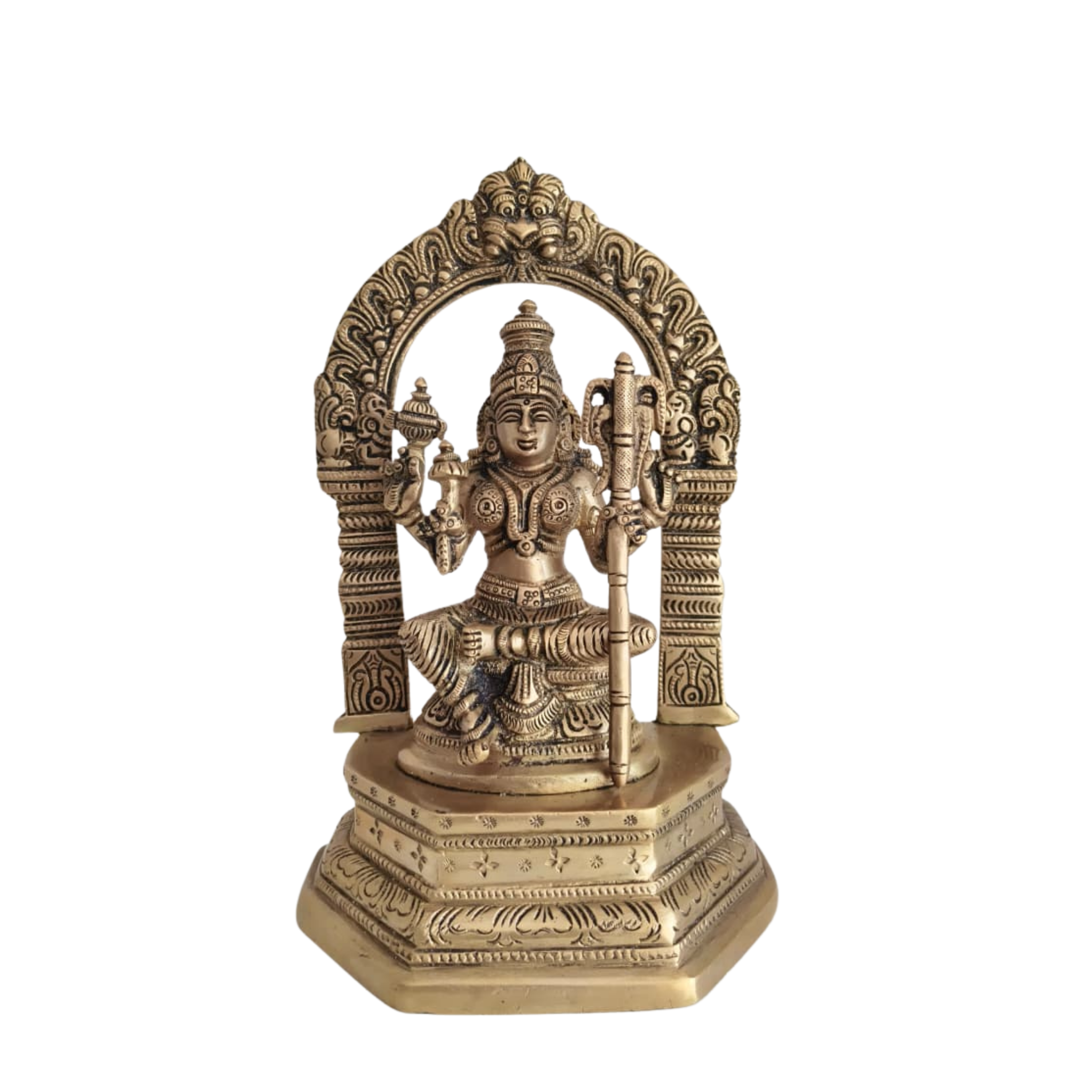Divine Brass Annapoorna Devi Idol - Goddess of Food & Nourishment