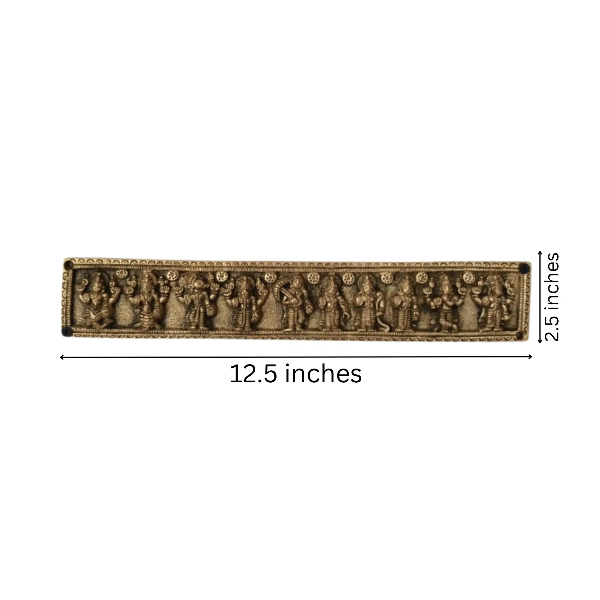 Brass Dashavatara Wall Hanging - Ten Avatars of Lord Vishnu Art   Brass Ware