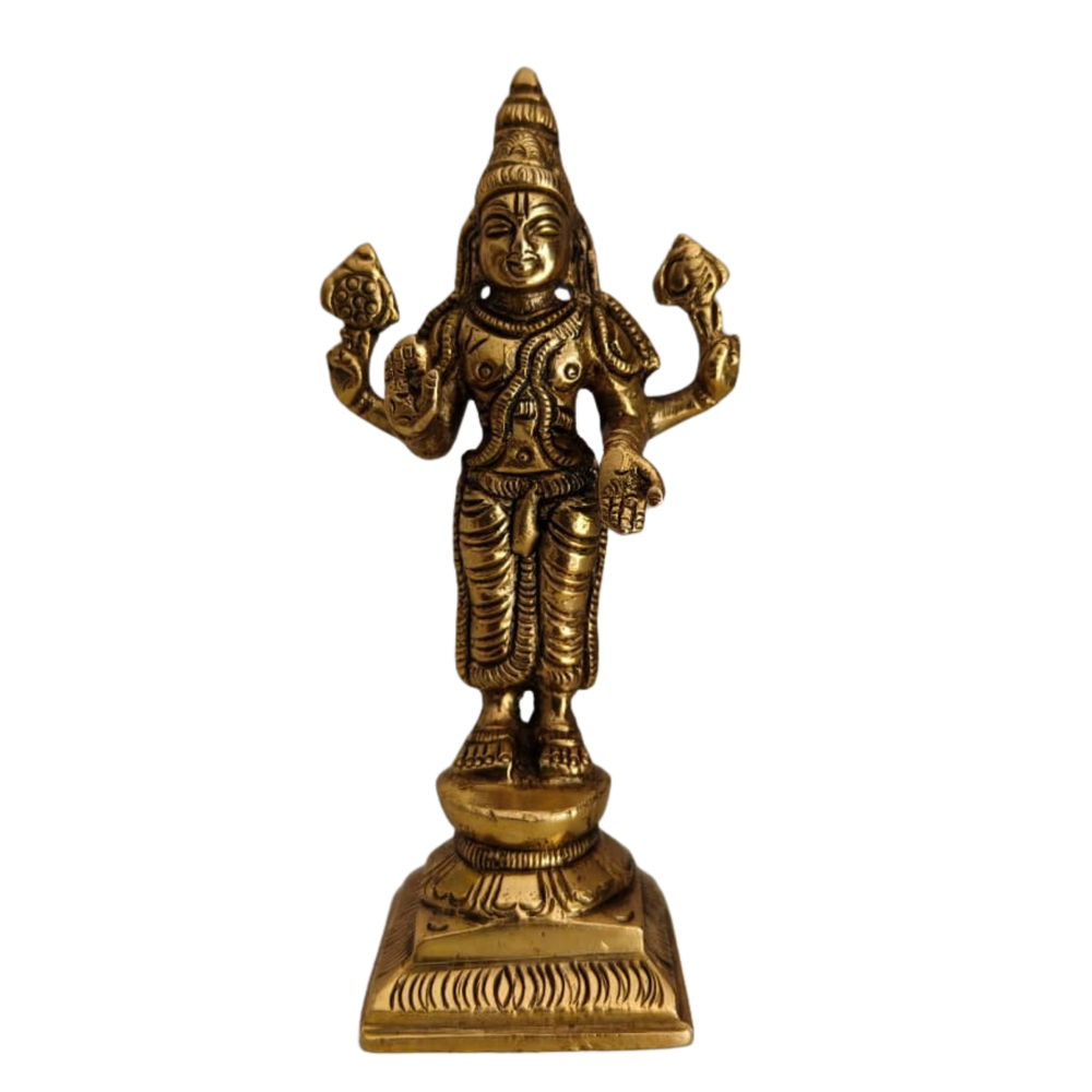 Handcrafted Tirupati Balaji Statue for Home Temple & Puja   Brass Artwork