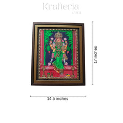 Standing Laxmi Devi - Traditional Thanjavur Masterpiece