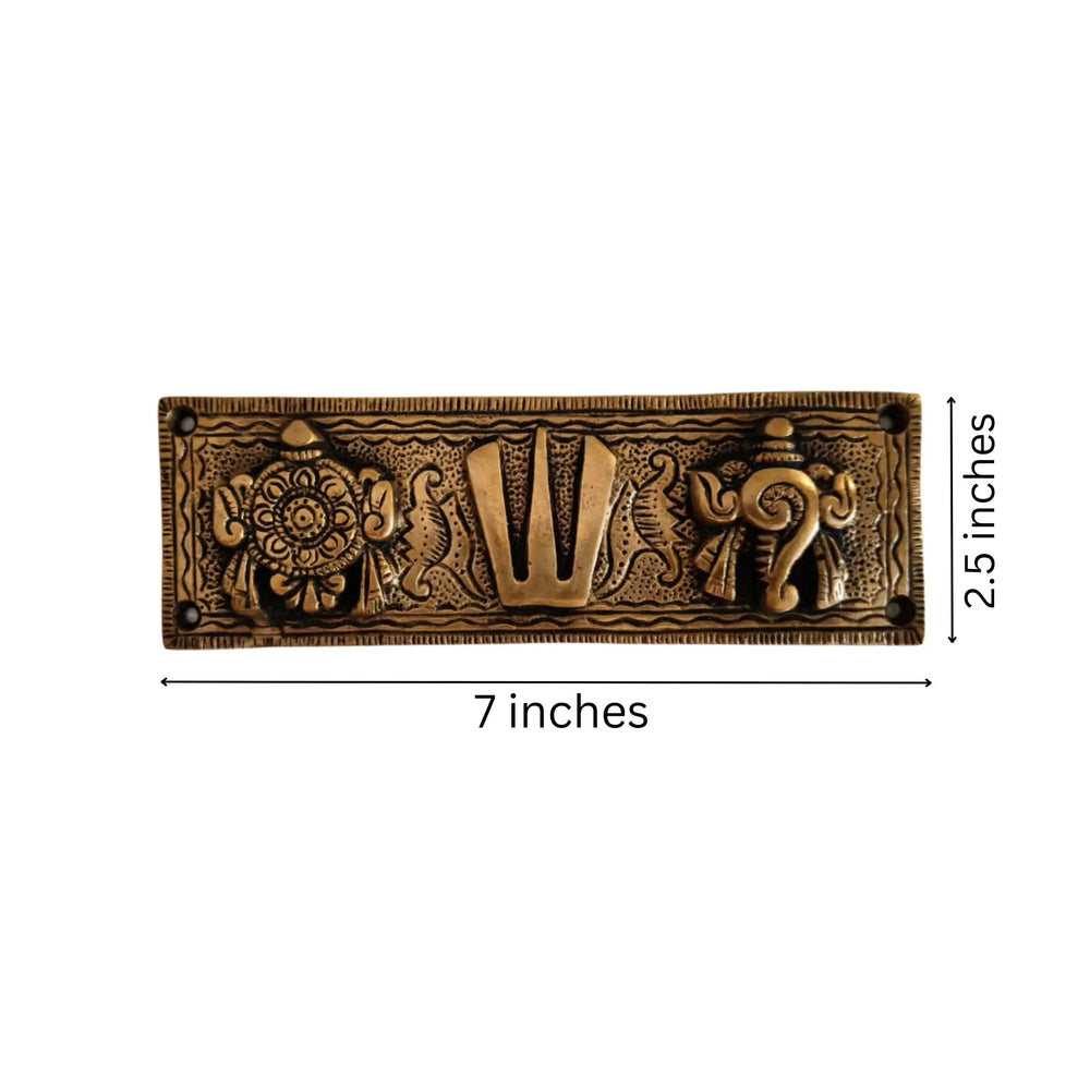 Brass Balaji Namalu Wall Hanging (Namam/Tilak)   Brass Ware
