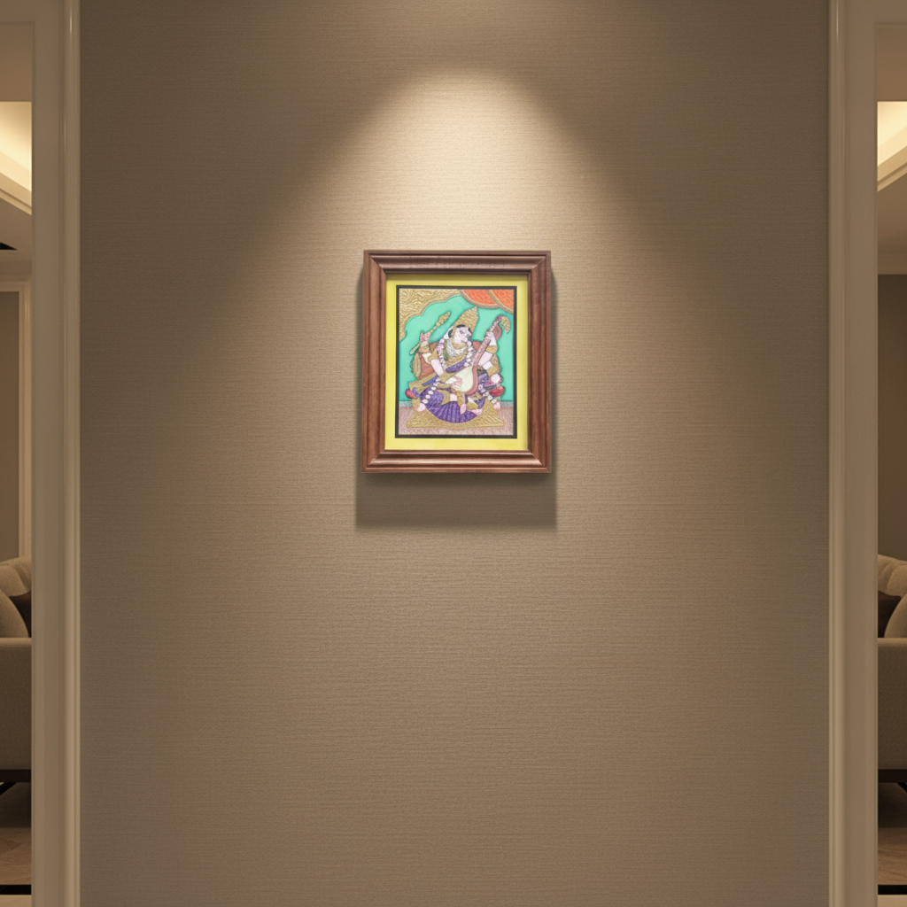 Mysore Saraswathi Painting | 22KT Gold Leaf