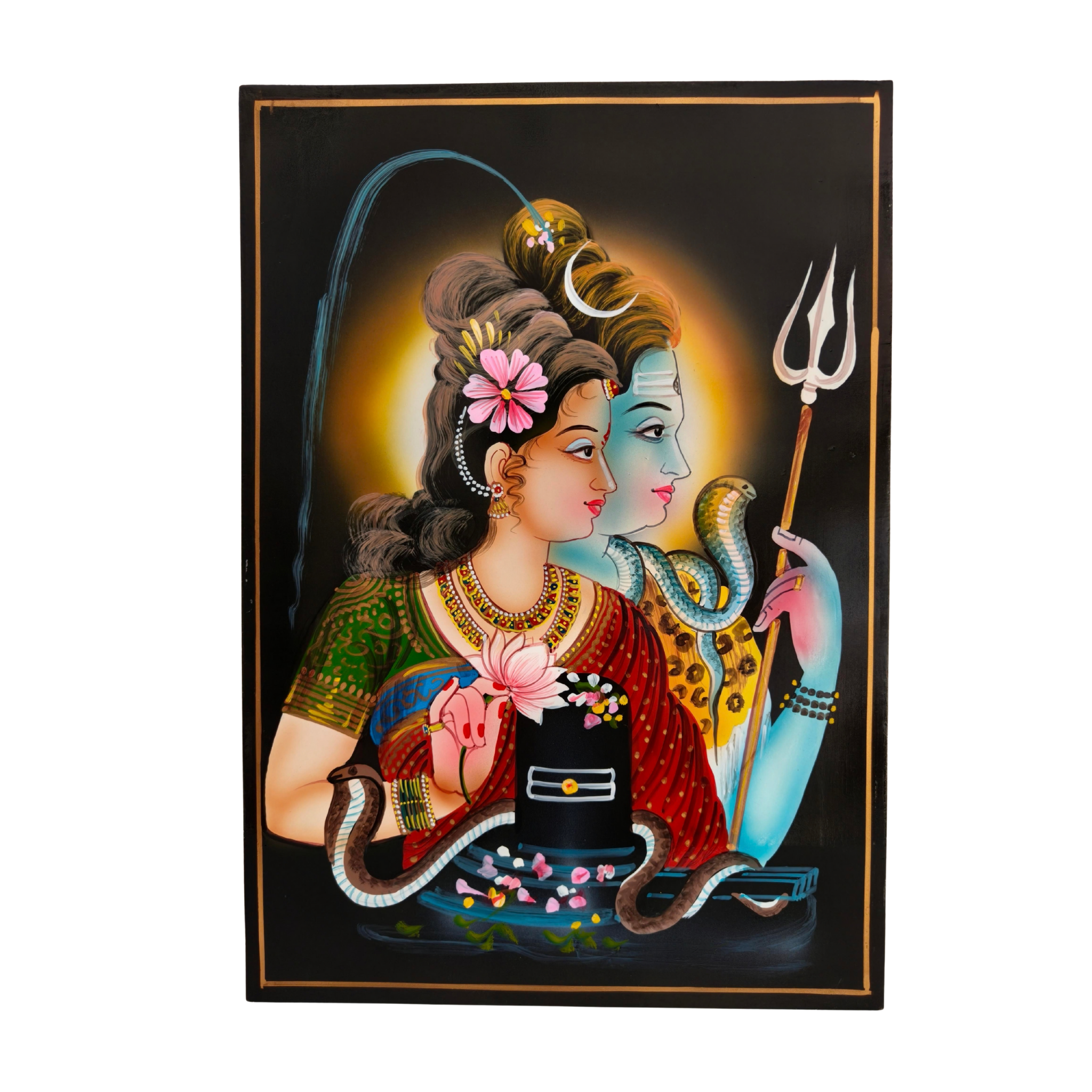 Traditional Nirmal Shiva Parvati