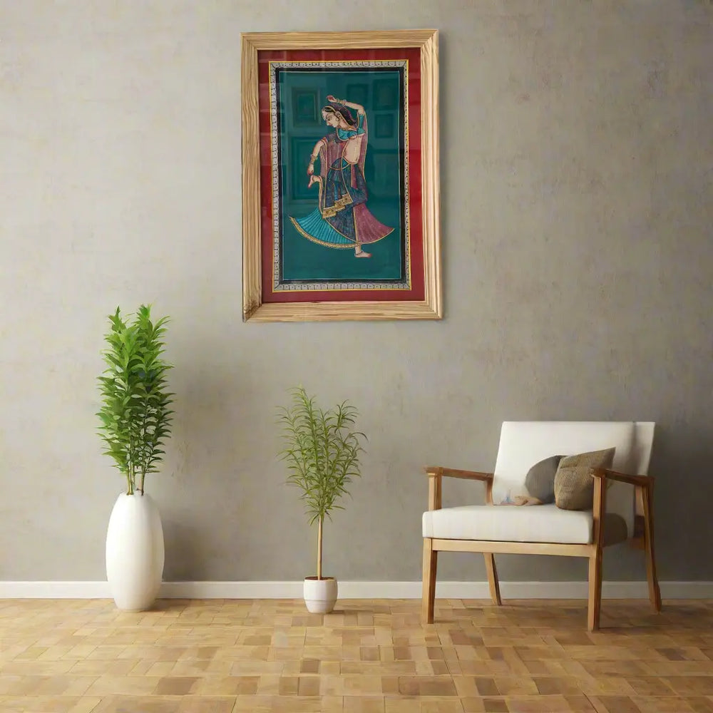 Graceful Radha - A Miniature Painting   Paintings