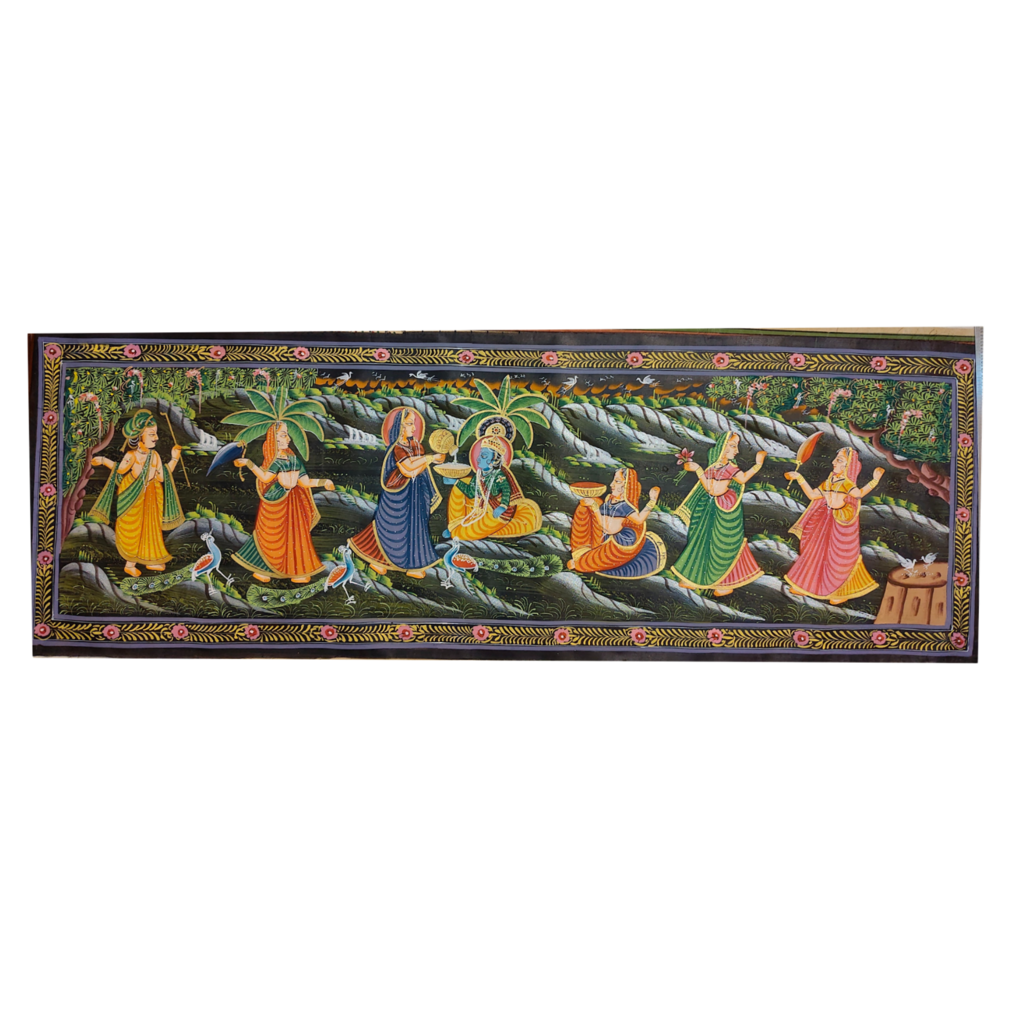 Krishna Adorned by the Gopis - A Miniature Celebration of Devotion