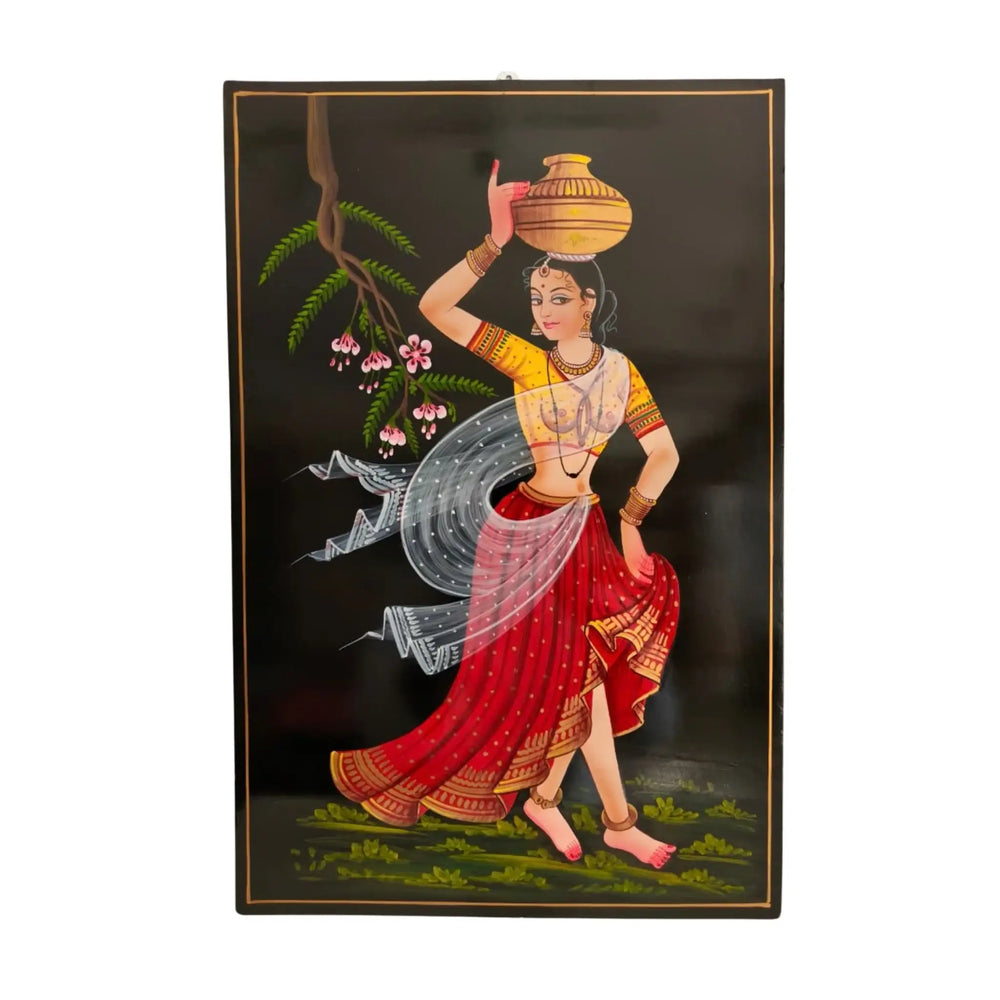 Handcrafted Telangana Nirmal painting village woman