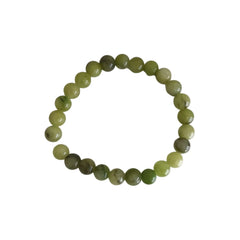 Natural Green Jade Beaded Bracelet   Fashion
