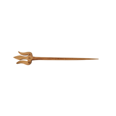 Hand-Carved Wooden Trishula Hair Stick / Hair Pin